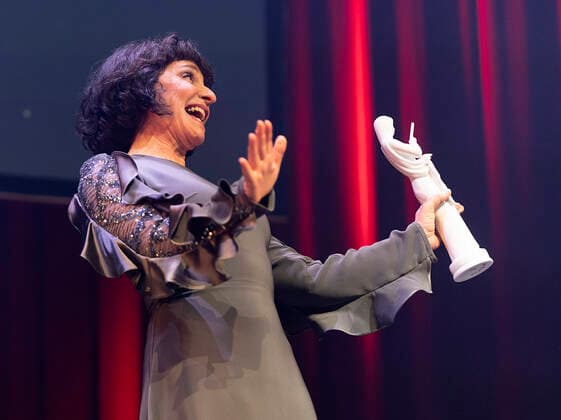AArets aeres-Bodil gaar til Susanne Bier. Bodilpriserne 2022 uddeles i Folketeatret i Koebenhavn, loerdag den 19. marts 2022.. , Copenhagen Denmark