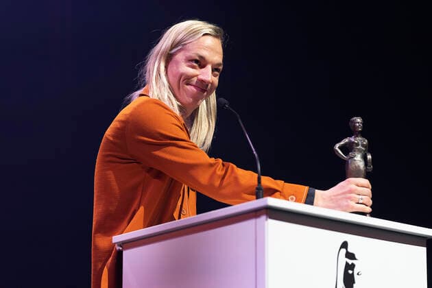 Talentprisen gaar til Jesper Dalgaard for Kandis for Livet. Bodilpriserne 2022 uddeles i Folketeatret i Koebenhavn, loerdag den 19. marts 2022.. , Copenhagen Denmark
