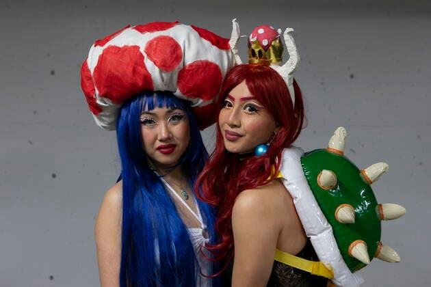 March 19, 2022, TORONTO, ON, CAN: Judy and Lily pose for a photo costumed as characters from the video game Mario Kart at Toronto Comicon, in Toronto, Saturday, March 19, 2022. The event returns for the first time since 2019 due to the COVID-19 pandemic. TORONTO CAN  - ZUMAc35_ 20220319_zaf_c35_066 Copyright: xChrisxYoungx