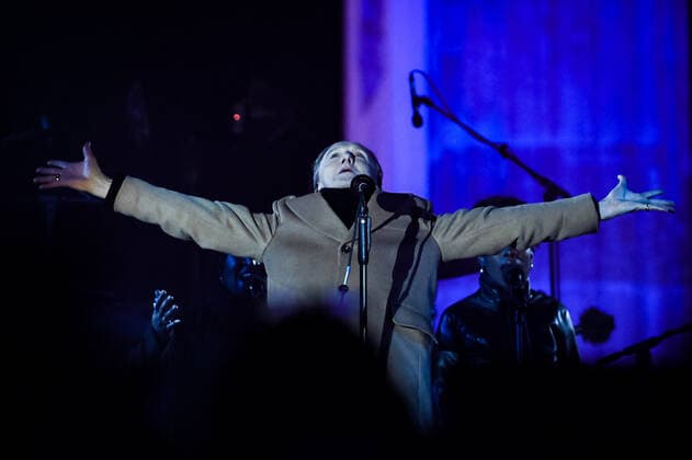 20.03.2022, xlakx, Entertainment Demo, Sound of Peace - Friedenskundgebung für die Ukraine emspor, v.l.Marius Mueller-Westernhagen live auf der Buehne Berlin