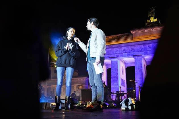Sound of Peace am Brandenburger Tor 20.3.2022, Natalia Klitschko Sound of Peace am Brandenburger Tor Berlin Brandenburger Tor Berlin GER
