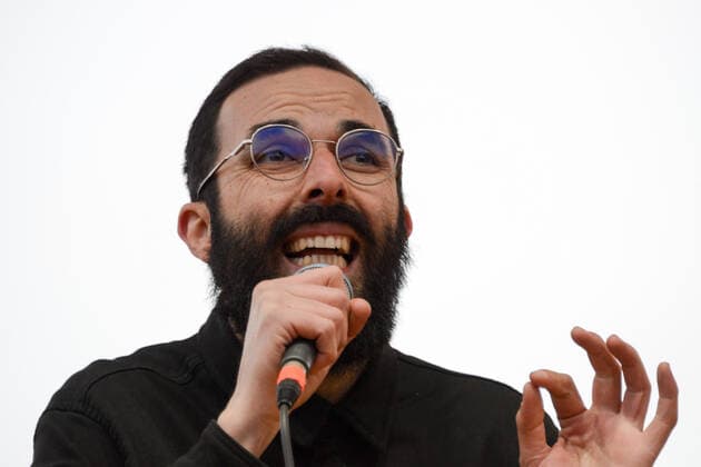 Naip, artist during Together for Peace , anti-war demonstration in Piazza San Govanni, News in Rome, Italy, March 20 2022
