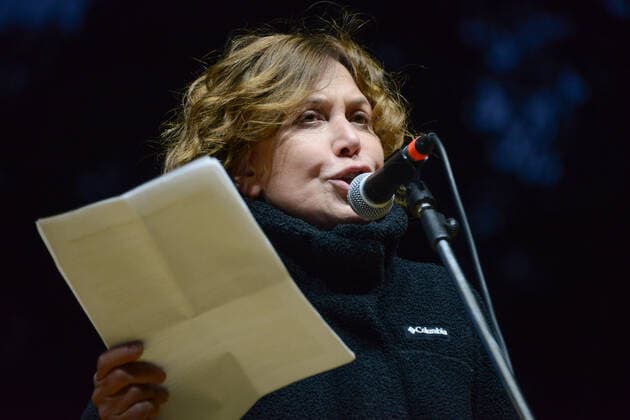 Sabina Guzzanti, artist during Together for Peace , anti-war demonstration in Piazza San Govanni, News in Rome, Italy, March 20 2022