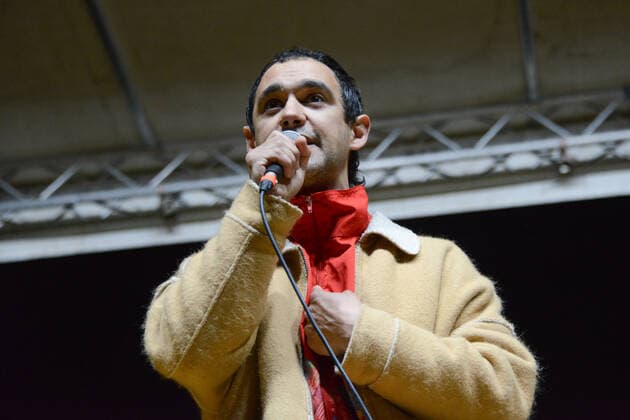 Cosmo, artist during Together for Peace , anti-war demonstration in Piazza San Govanni, News in Rome, Italy, March 20 2022