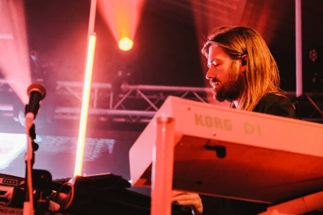March 21, 2022, Southampton, Hampshire, United Kingdom: Paul Frick, Berlin born musician composer and keyboard player, formerly of Brandt Brauer Frick, on stage with German electronic band Tangerine Dream founded in 1967, performing live at the Engine Rooms, Southampton. Southampton United Kingdom - ZUMAs197 20220321_zaa_s197_176 Copyright: xDawnxFletcher-Parkx