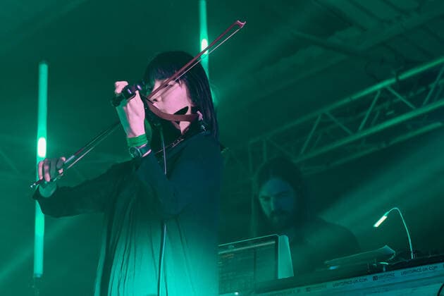 March 21, 2022, Southampton, Hampshire, United Kingdom: Japanese born violinist, composer and performer Yamane Hoshiko, currently residing in Berlin, on stage with German electronic band Tangerine Dream founded in 1967, performing live at the Engine Rooms, Southampton. Southampton United Kingdom - ZUMAs197 20220321_zaa_s197_199 Copyright: xDawnxFletcher-Parkx
