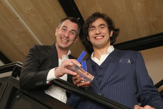 22.03.2022, Globe Wien, Österreichischer Kabarettpreis 2022, Verleihungs-Gala im Bild: Christoph u. Lollo, -Sonderpreis, Österreichischer Kabarettpreis 2022