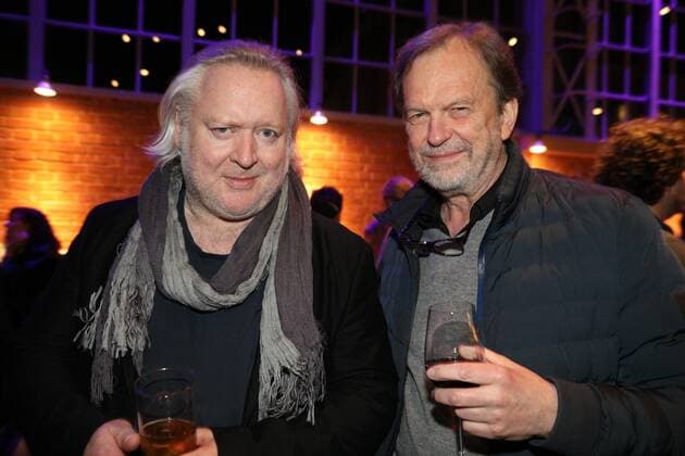 22.03.2022, Globe Wien, Österreichischer Kabarettpreis 2022, Verleihungs-Gala im Bild: Gregor Seberg, Roman Frankl, Österreichischer Kabarettpreis 2022