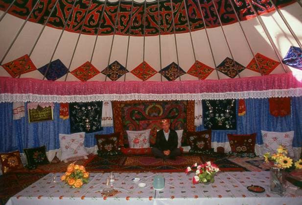 The word yurt is originally from a Turkic word referring to the imprint left in the ground by a moved yurt, and by extension, sometimes a person s homeland, kinsmen, or feudal appanage. The term came to be used in reference to the physical tent-like dwellings only in other languages.<br ><br > The Kazakhs (also Kazaks) are a Turkic people of the northern parts of Central Asia (largely Kazakhstan, but also found in parts of Uzbekistan, China, Russia, and Mongolia). CPAxMediaxCo.xLtd. 1060_19_CPA0035127