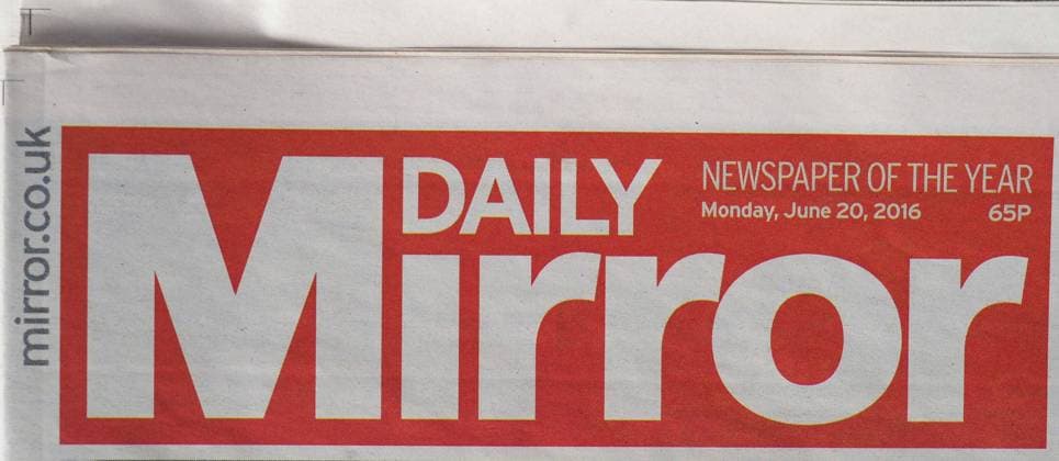 LONDON, UK - CIRCA AUGUST 2019: Daily Mirror newspaper header sign, model released, , property released, , 32608948.jpg, london, 2019, daily, mirror, newspaper, header, sign, uk, daily mirror, editorial, illustrative, illustrative editorial, united kingdom, europe, european, england, eu, english, great britain