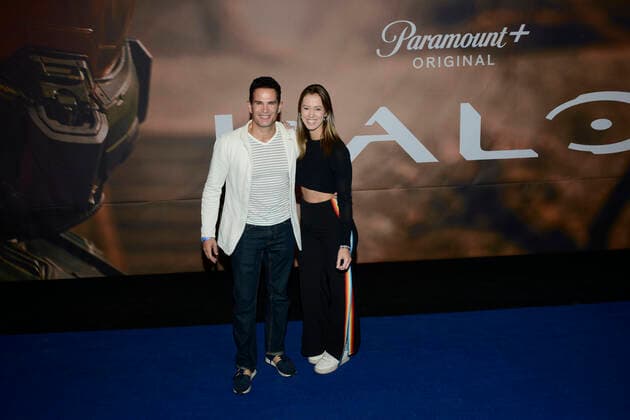 Halo Tv Series Premiere - Arrivals MEXICO CITY, MEXICO - MARCH 24, 2022: Julio Camejo and Isabela Gutman pose for photos during the blue carpet of Halo Tv series premiere by Paramount at Papalote Museo del Nino. On March 24, 2022 in Mexico City, Mexico. (Photo by Carlos Tischler Eyepix Group) Copyright: xCarlosxTischlerx xEyepixxGroupx EYEPIX_CT_24032022_59069