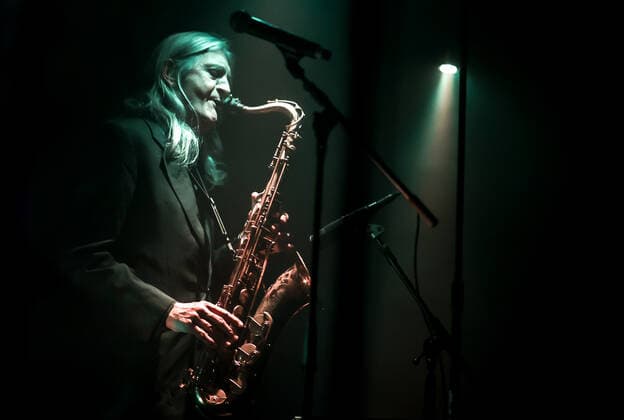 Konzert von Bohren & Der Club of Gore , Festival opening SONIC MORGUE, Silent Green Berlin Bohren & Der Club of Gore , Morten Gass Orgel, Mellotron, Fender Rhodes, Baritongitarre, Schlagzeug Robin Rodenberg Kontrabass, Schlagzeug Christoph Clöser Saxophon, Fender Rhodes, Klavier, Vibraphon, Schlagzeug