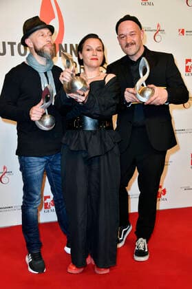 Großstadtgeflüster beim 13. Deutschen Musikautor*innenpreis der GEMA 2022 im Hotel The Ritz-Carlton. Berlin, 24.03.2022