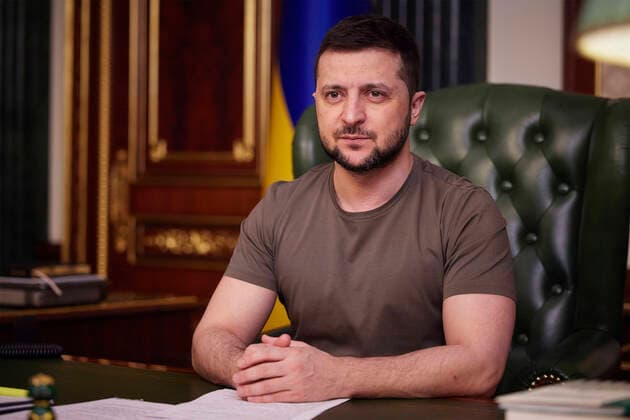 News Themen der Woche KW12 News Bilder des Tages March 25, 2022, Kyiv, Ukraine: Ukrainian President Volodymyr Zelenskyy updates the people of Ukraine on day 30th of the Russian invasion, March 26, 2022 in Kyiv, Ukraine. Kyiv Ukraine - ZUMAp138 20220325_zaa_p138_018 Copyright: xUkrainexPresidency UkrainexPresix