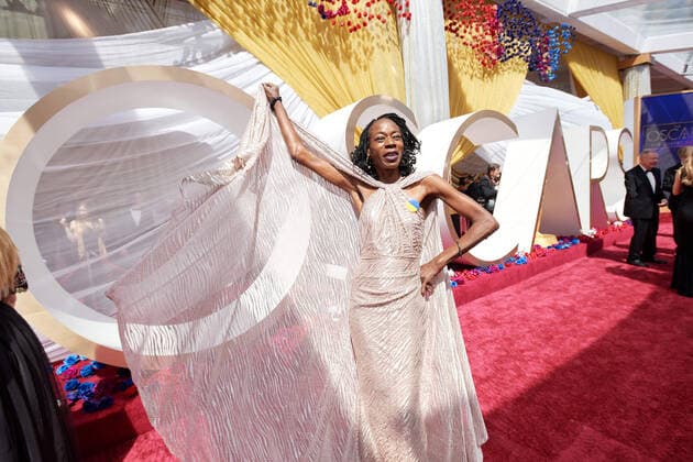 OscarÂ® nominee Denise Yarde arrives on the red carpet of the 94th OscarsÂ® at the Dolby Theatre at the Ovation Hollywood in Los Angeles, CA, on Sunday, March 27, 2022.  Copyright: xx 34342-076THA