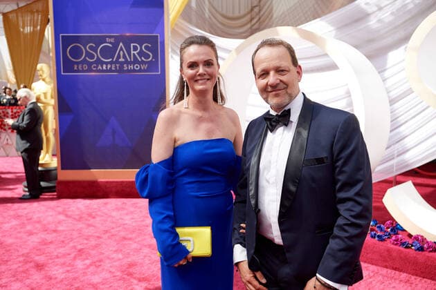 OscarÂ® nominee Kim Magnusson (right) and guest arrive on the red carpet of the 94th OscarsÂ® at the Dolby Theatre at Ovation Hollywood in Los Angeles, CA, on Sunday, March 27, 2022.  Copyright: xx 34342-079THA
