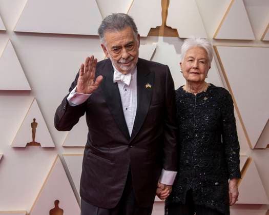 Francis Ford Coppola and Eleanor Coppola pose on the red carpet upon arrival at the Oscars at the Dolby Theater in Los Angeles, California, USA, 27 March 2022. EFE Javier Rojas Academy Oscar Awards !ACHTUNG: NUR REDAKTIONELLE NUTZUNG!  Copyright: xJavierxRojasx AME6688 20220328-e2e75e6efbe5ddb59047a76496ba232a2f70500d