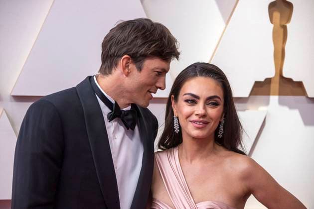 Ashton Kutcher and Mila Kunis pose on the red carpet upon arrival at the Oscars at the Dolby Theater in Los Angeles, California, USA, 27 March 2022. EFE Javier Rojas Academy Oscar Awards !ACHTUNG: NUR REDAKTIONELLE NUTZUNG!  Copyright: xJavierxRojasx AME6775 20220328-e8117a3fd05f20058f160db811db58a1c165ea3b