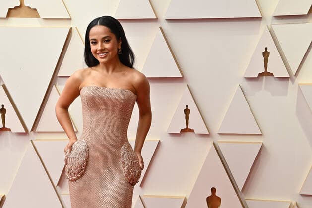 Becky G arrives for the 94th annual Academy Awards at the Dolby Theatre in the Hollywood section of Los Angeles on Sunday, March 27, 2022.  LAP20220327142 JIMxRUYMEN