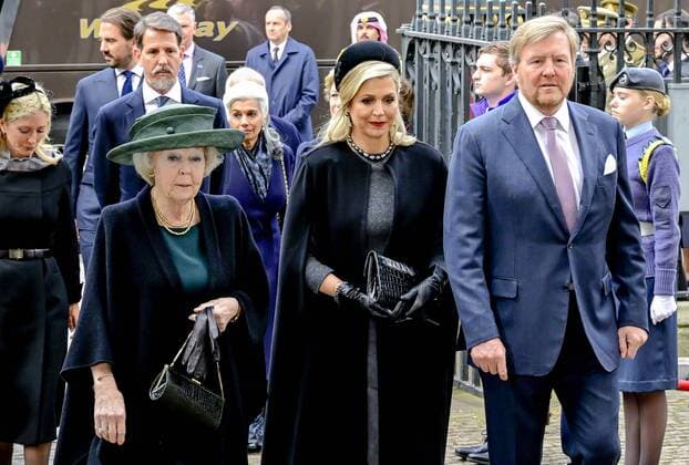 Entertainment Themen der Woche KW13 Entertainment Bilder des Tages LONDON - King Willem-Alexander, Queen Maxima and Princess Beatrix ahead of Prince Philip s memorial service at Westminster Abbey. Queen Elizabeth s husband Philip died on April 9, 2021 at the age of 99 in Windsor Castle. ANP POOL MISHA SHOEMAKER *** LONDON King Willem Alexander, Queen Maxima and Princess Beatrix ahead of Prince Philip s memorial service at Westminster Abbey Queen Elizabeth s husband Philip died on April 9, 2021 at the age of 99 at Windsor Castle ANP POOL MISHA SHOEMAKER  Copyright: xANPx xxANPx x446256608x originalFilename: 446256608.jpg