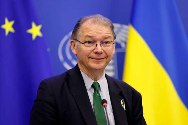 Philippe Lamberts bei einer Pressekonferenz im Europäischen Parlament. Straßburg, 08.03.2022 Frankreich *** Philippe Lamberts at a press conference at the European Parliament Strasbourg, 08 03 2022 France Copyright: xChristophxHardtx