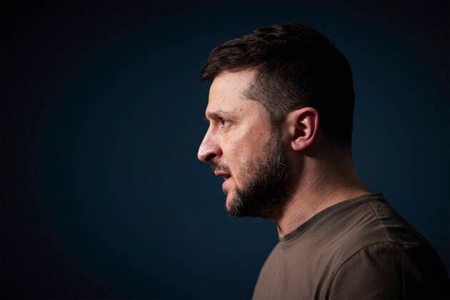 News Themen der Woche KW13 News Bilder des Tages March 29, 2022, Kyiv, Ukraine: Ukrainian President Volodymyr Zelenskyy delivers an address marking the 34th day of the Russian invasion, March 29, 2022 in Kyiv, Ukraine. Kyiv Ukraine - ZUMAp138 20220329_zaa_p138_001 Copyright: xUkrainexPresidency UkrainexPresix