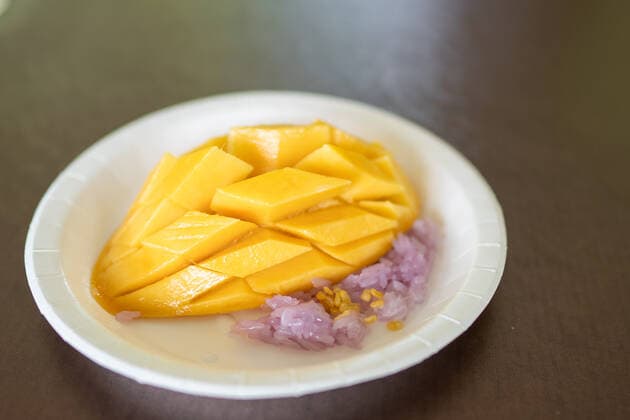 Ripe mango and sticky rice(purple color from butterfly pea flower) with coconut milk Thai dessert., model released, , property released, , 33930156.jpg, asia, asian, background, beautiful, coconut, coconut milk, colour, cuisine, culture, delicious, dessert, dish, eat, food, fresh, fruit, glutinous, gourmet, healthy, mango, milk, nature, nut, nutrition, organic, plate, rice, ripe, sticky, sticky rice, style, sugar, summer, sweet, tasty, thai, thai dessert, thai food, thai fruits, thailand, topping, traditional, tropical, yellow