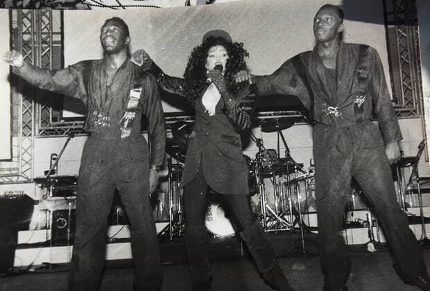 Latoya Jacson Auftritt Muenchen 1993 Archiv Motiv Latoya Jackson Muenchen *** Latoya Jacson performance Munich 1993 archive motif Latoya Jackson Munich