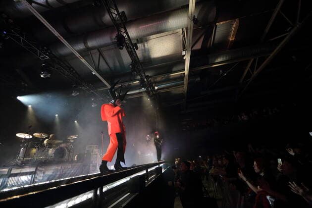 Deborah Anne Dyer alias Skin von der Band Skunk Anansie bei einem Konzert in der Columbiahalle in Berlin, 31. März 2022. Skunk Anansie Konzert Berlin