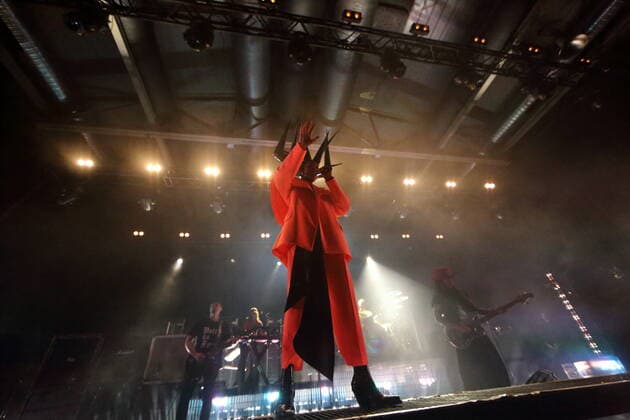 Deborah Anne Dyer alias Skin von der Band Skunk Anansie bei einem Konzert in der Columbiahalle in Berlin, 31. März 2022. Skunk Anansie Konzert Berlin