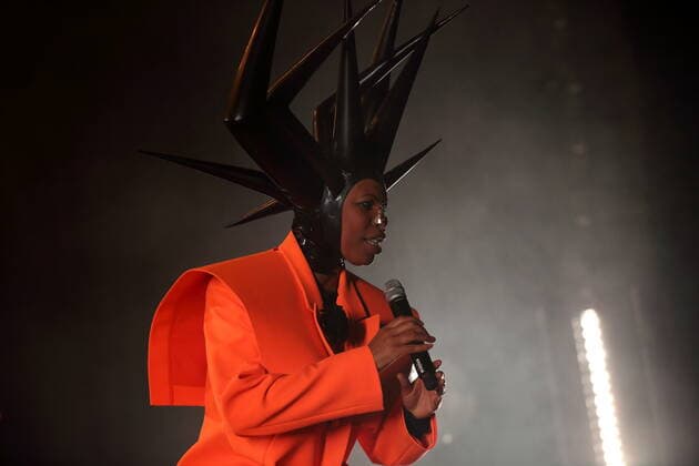 Deborah Anne Dyer alias Skin von der Band Skunk Anansie bei einem Konzert in der Columbiahalle in Berlin, 31. März 2022. Skunk Anansie Konzert Berlin
