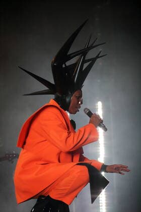 Deborah Anne Dyer alias Skin von der Band Skunk Anansie bei einem Konzert in der Columbiahalle in Berlin, 31. März 2022. Skunk Anansie Konzert Berlin