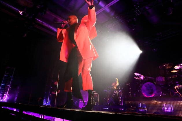 Deborah Anne Dyer alias Skin von der Band Skunk Anansie bei einem Konzert in der Columbiahalle in Berlin, 31. März 2022. Skunk Anansie Konzert Berlin