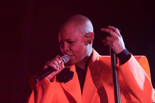 Deborah Anne Dyer alias Skin von der Band Skunk Anansie bei einem Konzert in der Columbiahalle in Berlin, 31. März 2022. Skunk Anansie Konzert Berlin