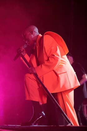 Deborah Anne Dyer alias Skin von der Band Skunk Anansie bei einem Konzert in der Columbiahalle in Berlin, 31. März 2022. Skunk Anansie Konzert Berlin