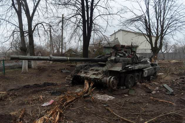 Russian Invasion Of Ukraine: Chernihiv Small towns south of Chernihiv, bombed and invaded by Russian troops, were recently liberated by the Ukrainian Army, on March 31, 2022, as Russian Invasion of Ukraine continue Chernihiv Chernihiv Ukraine  Copyright: xAndreaxFiligheddux originalFilename: filigheddu-notitle220331_npYpV.jpg