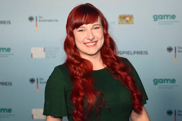 Kathrin Radtke bei der Verleihung des Deutschen Computerspielpreises 2022 in der TonHalle. München, 31.03.2022