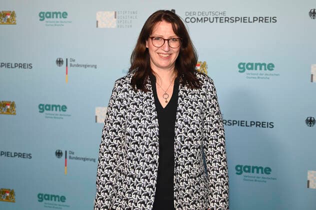 Michaela Bartelt-Krantz bei der Verleihung des Deutschen Computerspielpreises 2022 in der TonHalle. München, 31.03.2022