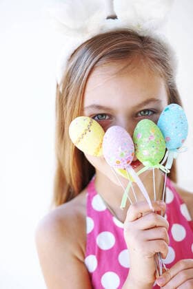 Creative Highlights Symbolbilder Portrait of a pretty little girl wearing bunny ears holding Easter eggs, model released, , 11676714.jpg, beautiful, bright, bunny, celebration, child, childhood, clothes, clothing, cute, decoration, dress, ears, easter, eggs, fashion, gift, girl, happy, holiday, human, kid, lifestyle, little, lovely, person, pink, polka dot, portrait, posing, preteen, pretty, rabbit, shabby chic, small, spring, springtime, still life, symbol, toys, white, youth,