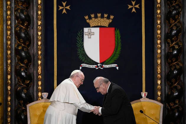 News Themen der Woche KW13 News Bilder des Tages Malta, 2022 04 02 Pope Francis during the Meeting with the Authorities in Malta Photograph by Vatican Media Catholic Press Photo RESTRICTED TO EDITORIAL USE - NO MARKETING - NO ADVERTISING CAMPAIGNS.  Copyright: xVATICANxMEDIAx xipa-agency.netx xVaticanxMediax