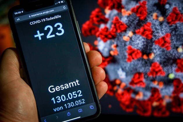 Coronavirus in Deutschland - Covid-19-Dashboard des Robert Koch-Institut 04.04.2022: Robert Koch-Institut: 7-Tage-Inzidenz 1424.6. 7-Tage-Fallzahl 1.184.629 COVID-19-Fälle 21.668.677 Zugang um 41.129 gegenüber dem Vortag. COVID-19-Todesfälle 130.052 Zugang um 23 gegenüber dem Vortag.