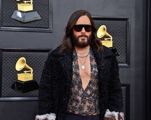 Entertainment Themen der Woche KW13 Entertainment Bilder des Tages Jared Leto arrives for the 64th annual Grammy Awards at the MGM Grand Garden Arena in Las Vegas, Nevada on Sunday, April 3, 2022.  LAV20220403946 JIMxRUYMEN