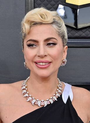Lady Gaga arrives for the 64th annual Grammy Awards at the MGM Grand Garden Arena in Las Vegas, Nevada on Sunday, April 3, 2022.  LAV20220403962 JIMxRUYMEN