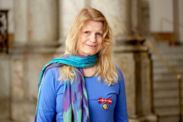 Laerer paa Fredensborg Skole Grete Severin, Snekkersten, takkede for Fortjenstmedaljen ved den Offentlige audiens paa Christiansborg Slot, mandag den 4. april 2022 , Copenhagen Copyright: KeldxNavntoft KeldxNavntoftx COP10552 spdk20220404-145446-L