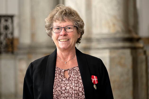 Kontorassistent hos Arla Foods AMBA, Betty Marie Ilvig Kristensen, Silkeborg, takkede for Beloenningsmedaljen ved den Offentlige audiens paa Christiansborg Slot, mandag den 4. april 2022 , Copenhagen Copyright: KeldxNavntoft KeldxNavntoftx COP10552 spdk20220404-145503-L