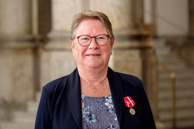 Fhv. kunderaadgiver i Danske Andelskassers Bank A S Jannie Annette Hermann, Karup, takkede for Beloenningsmedaljen ved den Offentlige audiens paa Christiansborg Slot, mandag den 4. april 2022 , Copenhagen Copyright: KeldxNavntoft KeldxNavntoftx COP10552 spdk20220404-145511-L