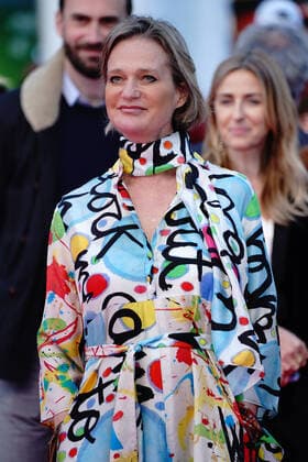 Cannes International Series Festival, Prinzessin Delphine von Belgien auf dem roten Teppich Princesse Delphine de Belgique CELEBRITES : Canneseries - Red Carpet - Cannes - 04 04 2022 NorbertScanella Panoramic 