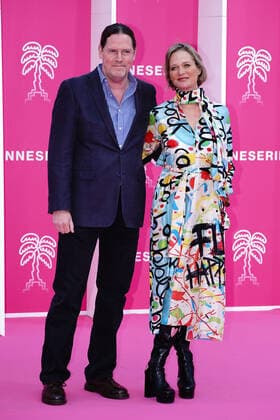 Cannes International Series Festival, Prinzessin Delphine von Belgien auf dem roten Teppich Jim O Hare - Princesse Delphine de Belgique CELEBRITES : Canneseries - Red Carpet - Cannes - 04 04 2022 NorbertScanella Panoramic 