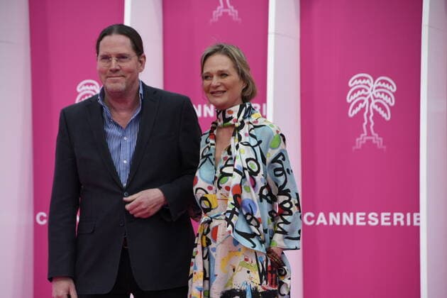 Cannes International Series Festival, Prinzessin Delphine von Belgien auf dem roten Teppich Princesse de Belgique PrÃ