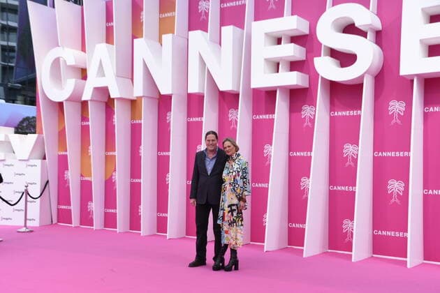 Cannes International Series Festival, Prinzessin Delphine von Belgien auf dem roten Teppich Princesse de Belgique PrÃ